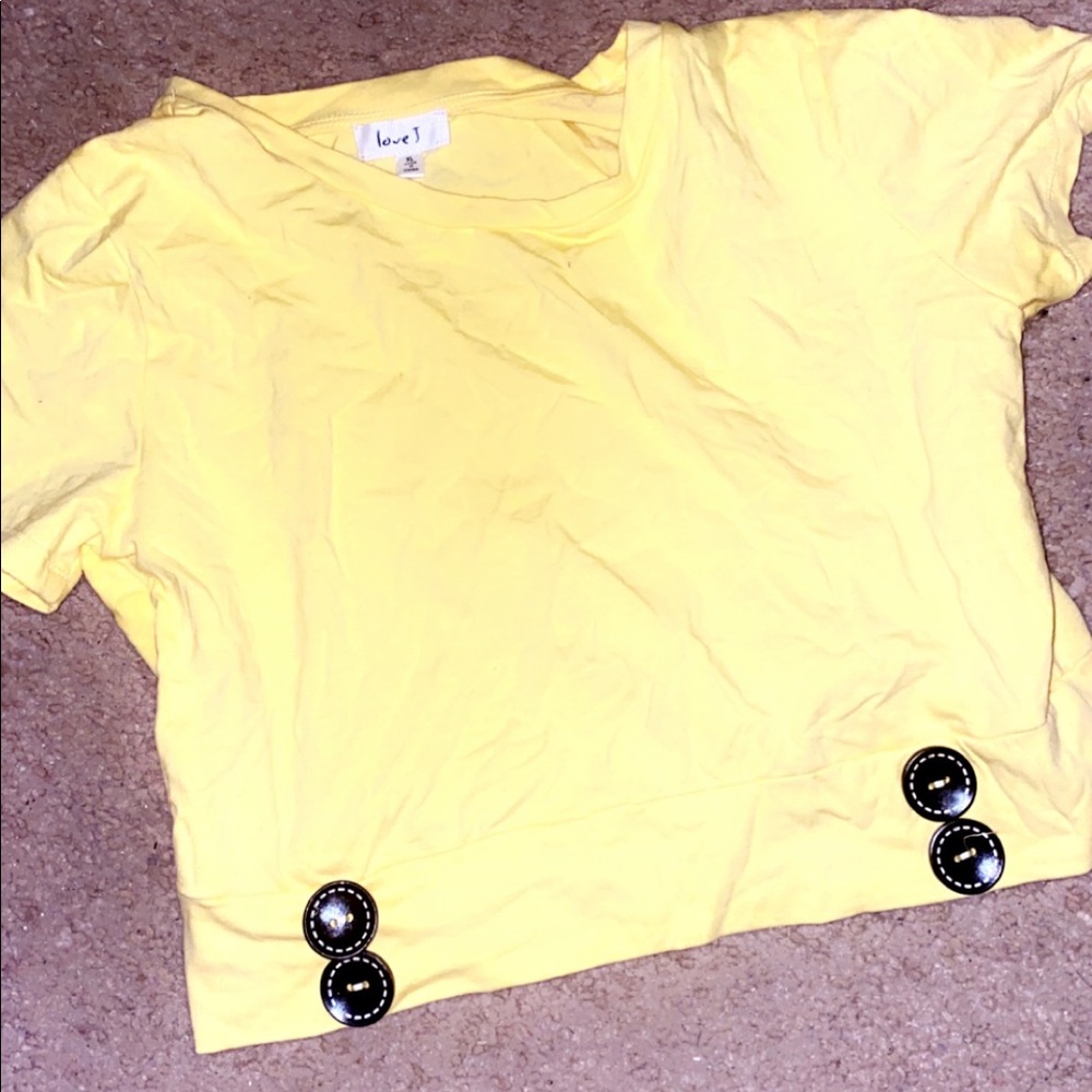 Yellow crop top